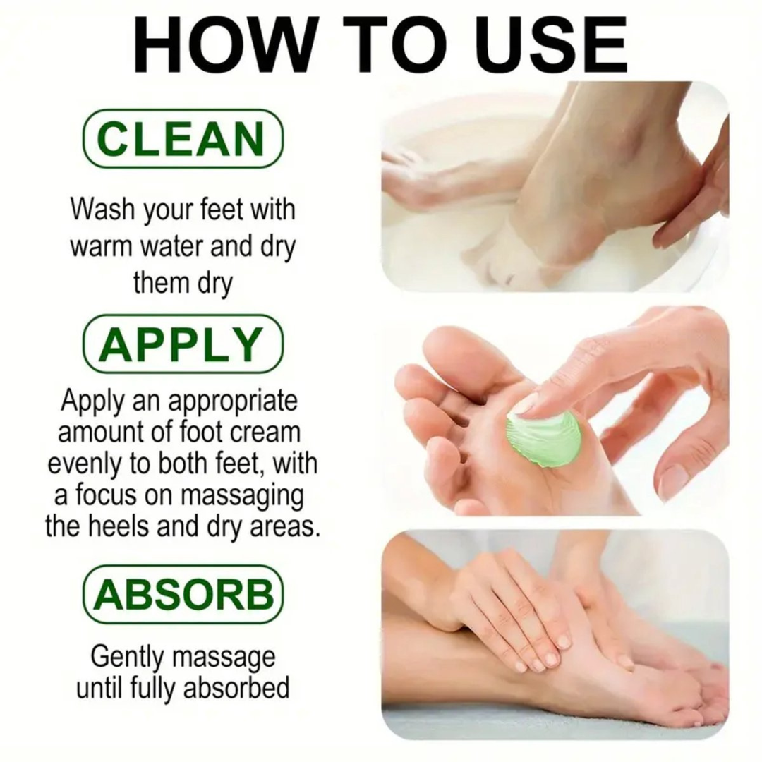Rozino Tea Tree Oil Foot & Damage Skin Repair Cream | Vitamin E, Aloe Vera & Peppermint | Repairs Cracked Heels, Dry Feet & Rough Skin