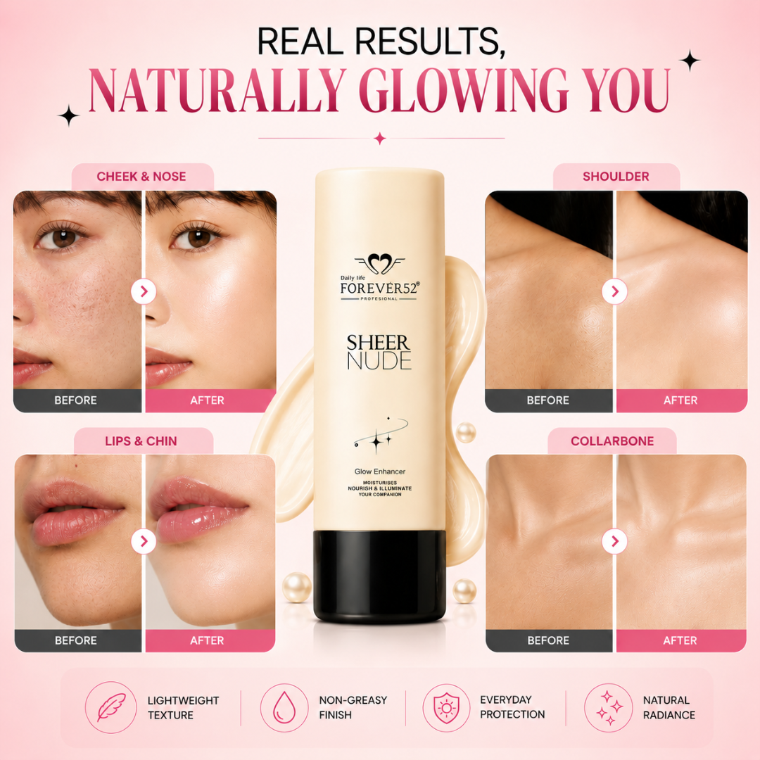 Daily Life Forever52 Sheer Nude Glow Enhancer | Iridescent Luminous Glow | Deep Hydration | Flawless Makeup Base
