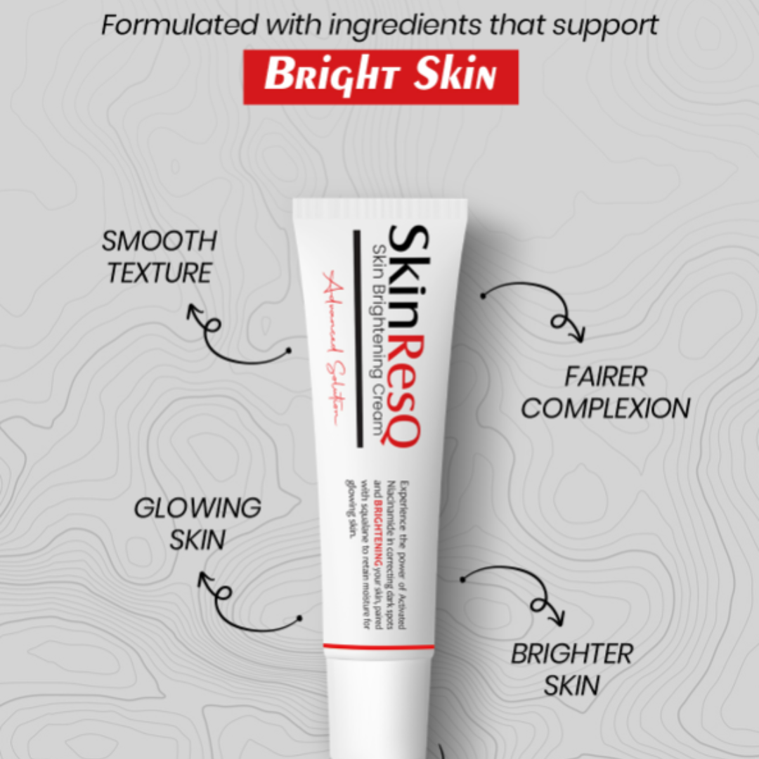 Skin ResQ Brightening Cream | #1 Bestselling Formula with Alpha Arbutin, Niacinamide & Vitamin C | Fades Hyperpigmentation, Dark Spots & Acne Marks