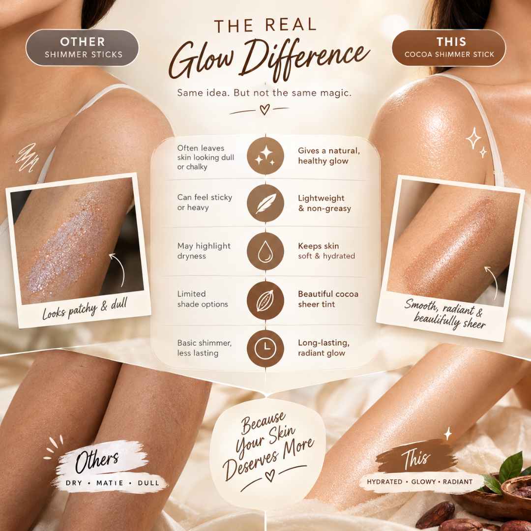 Vaseline Healing Jelly Cocoa Shimmer Jelly Stick – Deeply Hydrating Body Luminizer – Instant Dewy Glow with Cocoa Butter